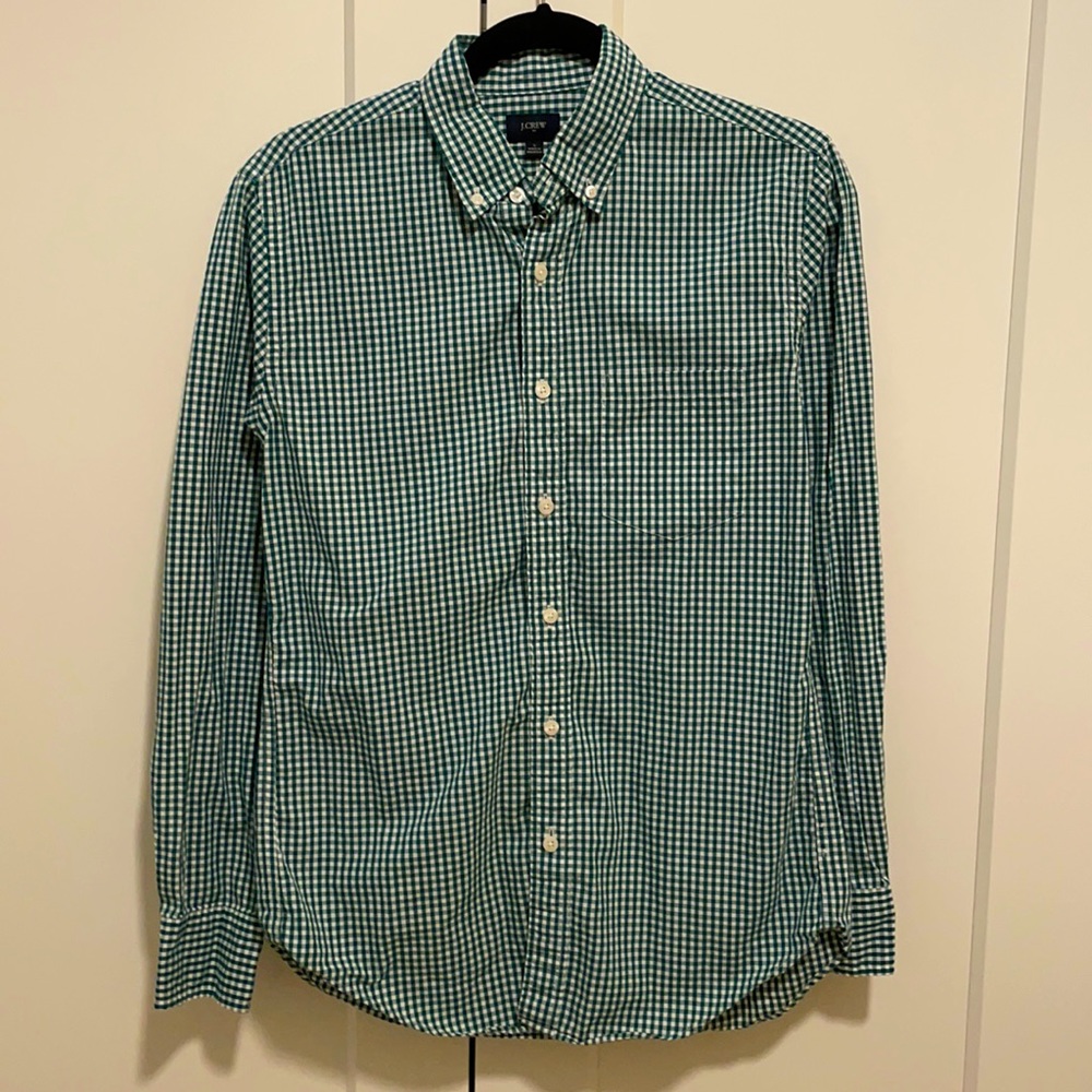 J Crew Men’s Green button down